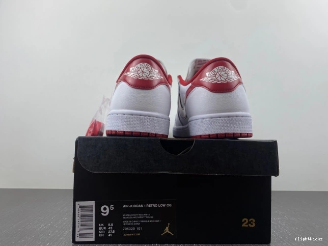 Varsity 1 White Red Jordan 705329-101 Retro Low 0724